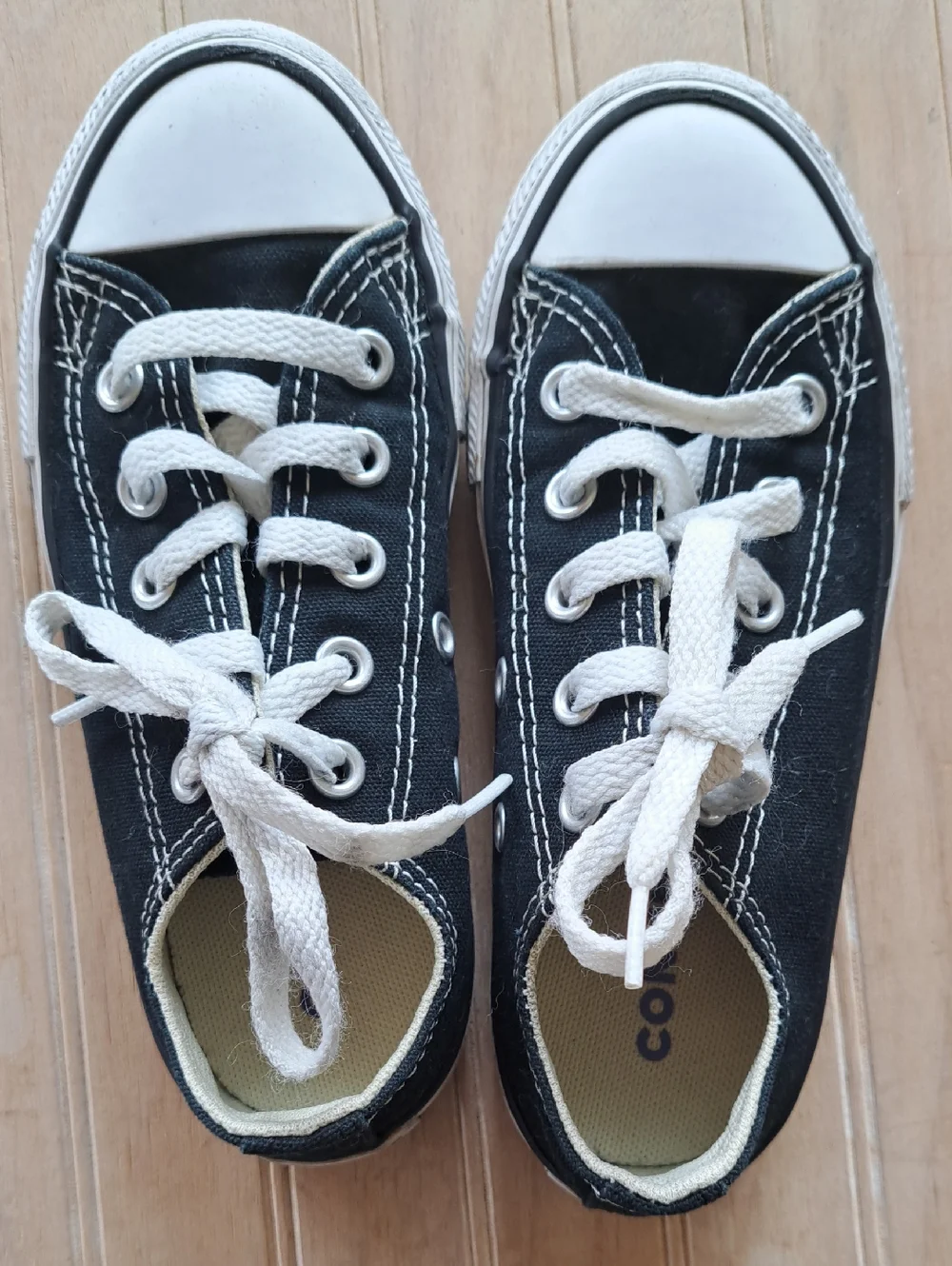 Converse Chuck Taylor All Star Blk Canvas Low Top Youth Sneakers Y2k Causal